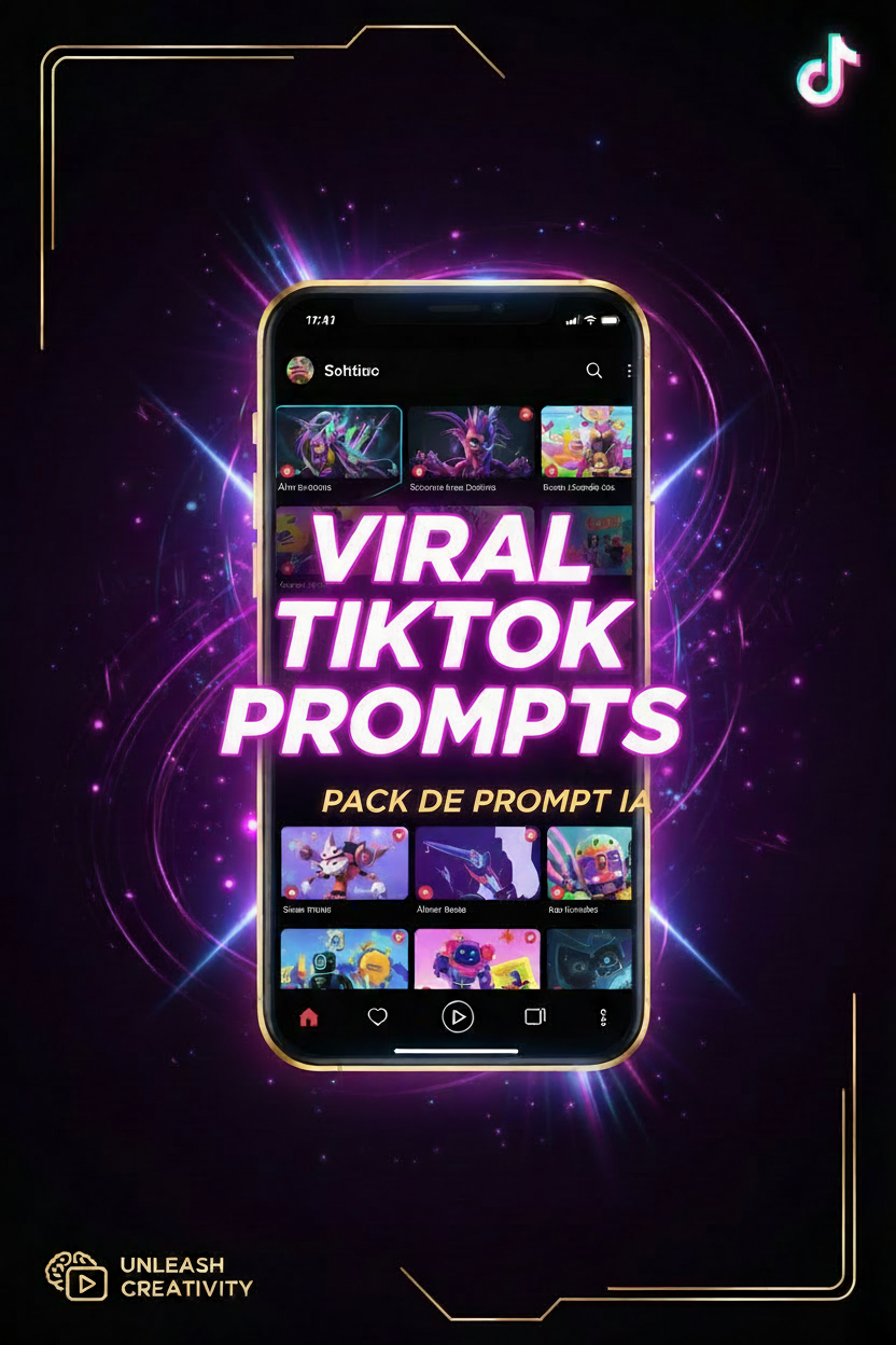 Pack 10 Prompts IA TikTok Viral Hooks – Vidéos Virales Garanties