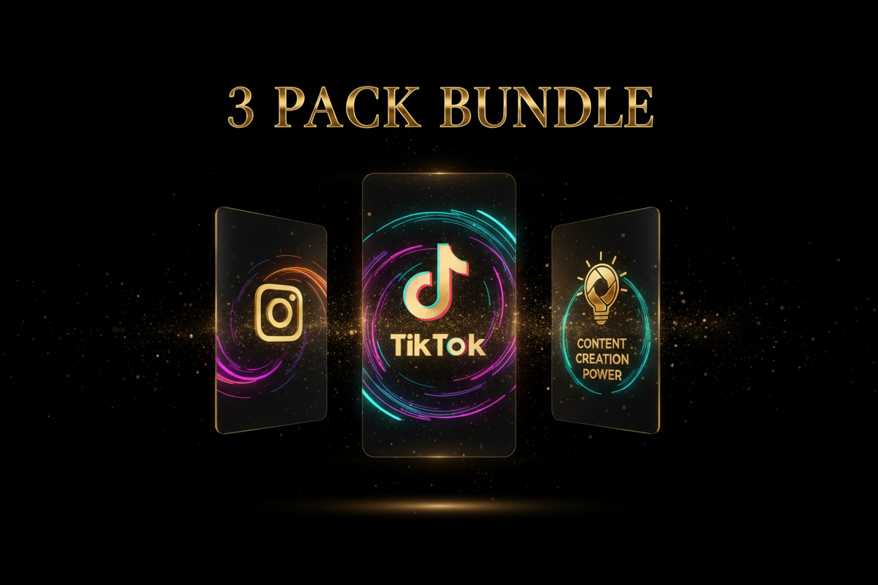 Bundle 3 Packs Prompts IA – Explose sur TikTok & Instagram