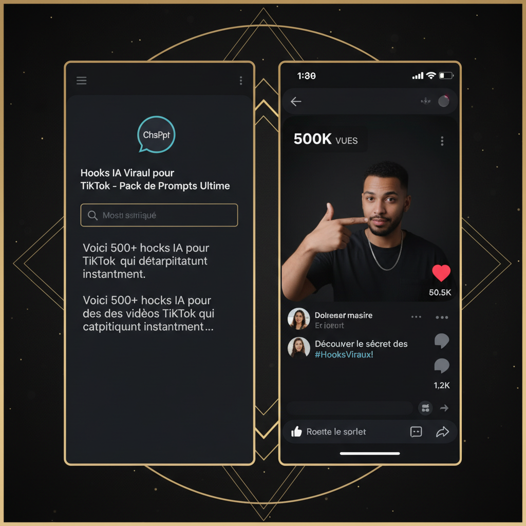 Avant/Après prompt TikTok - résultat 500K vues