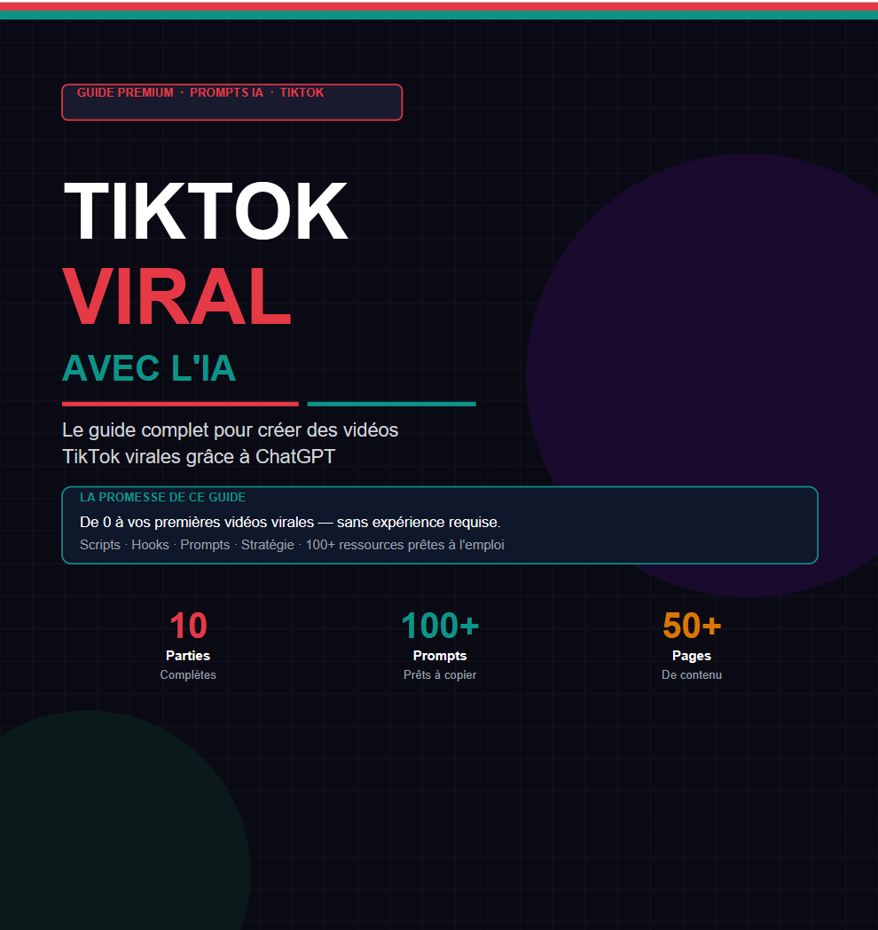 eBook TikTok x IA — Le Guide Viral Complet